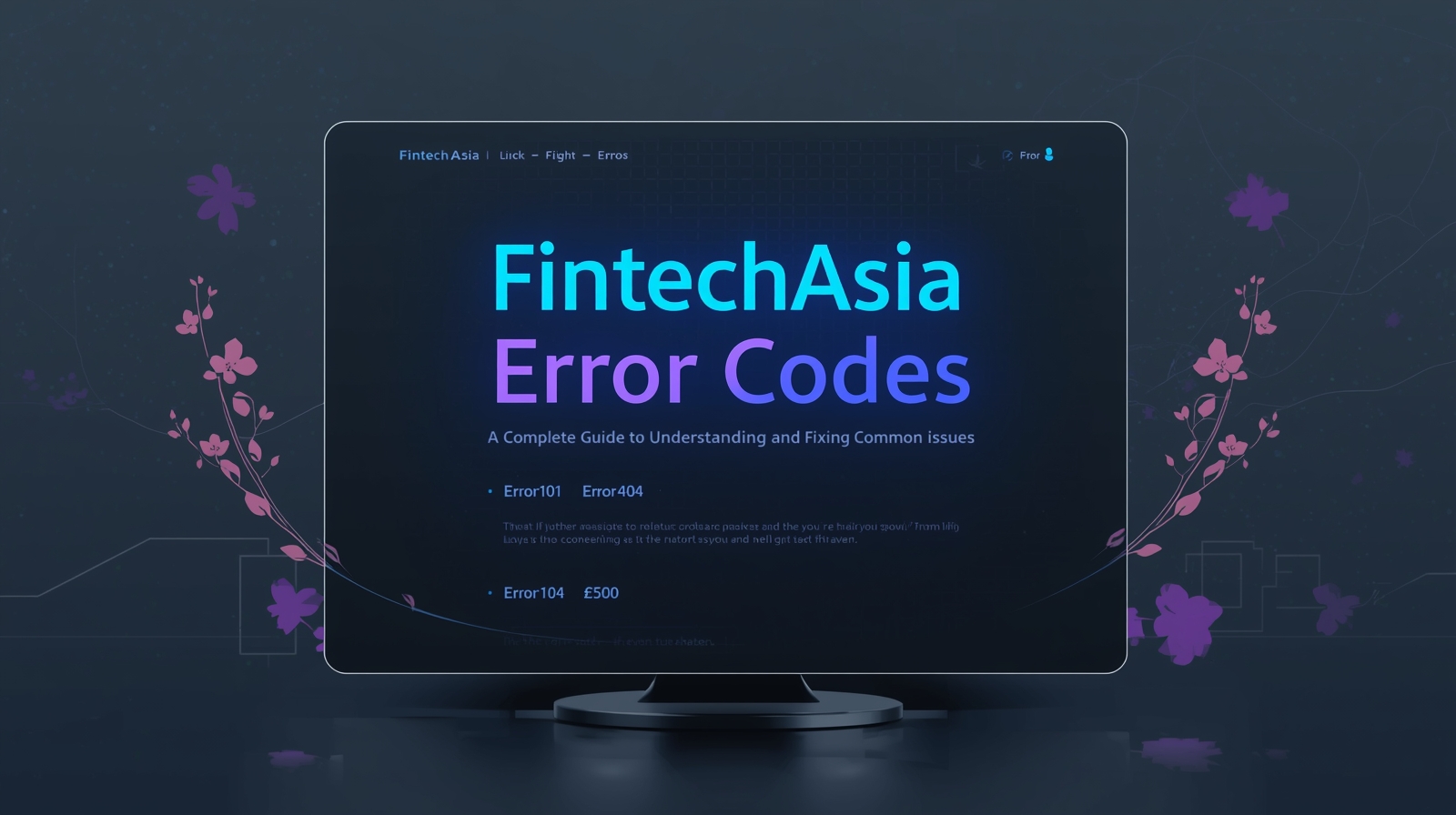 FintechAsia Error Codes: A Complete Guide to Understanding and Fixing Common Issues
